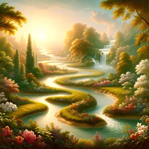 10. А река изтичаше от Едем, за да напоява градината; и оттам се разклоняваше и ставаше на четири главни реки.