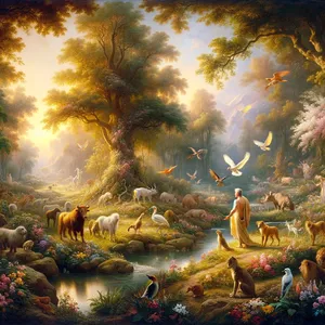 19. И Господ Бог създаде от земята всичките полски зверове и всичките небесни птици, и ги доведе при човека, за да види как ще ги нарече; и каквото човекът нарече всяко живо същество, това му стана име.