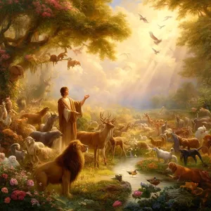 20. И човекът даде имена на всичките добитъци и на небесните птици, и на всичките полски зверове; но за човека не се намери подходящ помощник.