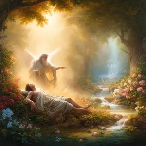 21. И Господ Бог направи дълбок сън да падне върху човека, и той заспа; взе едно от ребрата му и затвори мястото му с плът.