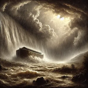 12. И дъждът валя върху земята четиридесет дни и четиридесет нощи.