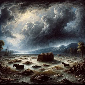 21. И загина всяко живо същество, което се движеше по земята – птици, добитък, диви животни и всички същества, които пълзят по земята, и всички хора.