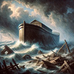 23. И Той изтреби всяко живо същество от лицето на земята – хора, добитък, пълзящи същества и небесни птици; те бяха изтребени от земята. Останаха само Ной и онези, които бяха с него в ковчега.