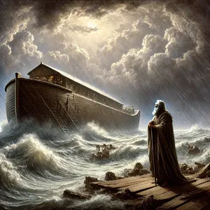 6. Ной беше на шестстотин години, когато потопът от води дойде на земята.