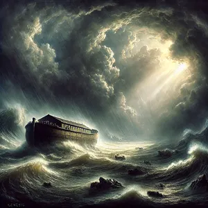 1. Тогава Бог си спомни за Ной и за всички зверове и за всички добитъци, които бяха с него в ковчега; и Бог направи да мине вятър по земята, и водите почнаха да се връщат.