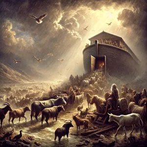 17. Изведи със себе си всички животни, които са с теб от всяка плът, от птиците, от добитъка и от всичките пълзящи животни, които пълзят по земята, за да се плодят изобилно по земята и да се размножават по нея.