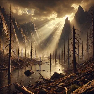 5. И водите непрекъснато намаляха до десетия месец; в десетия месец, на първия ден от месеца, се показаха върховете на планините.