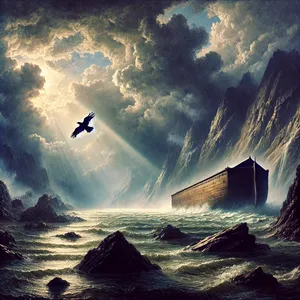 7. и изпрати врана, която отлиташе и се връщаше, докато водите изсъхнаха от земята.