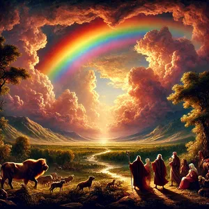 12. И Бог каза: Ето белегът на завета, който поставям между Мене и вас, и всяко живо същество, което е с вас, за вечни поколения: