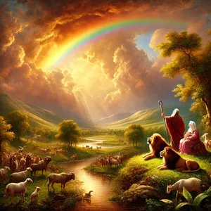 17. И Бог каза на Ной: Това е белегът на завета, който поставих между Мене и всяка плът, която е на земята.